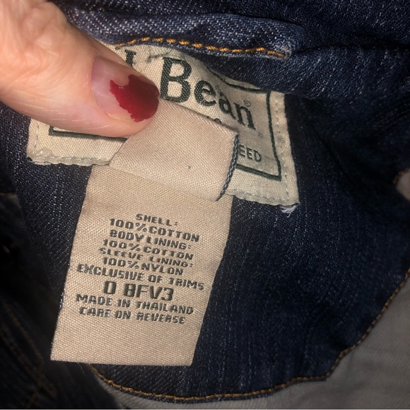 Ll Bean mens denim lined coat size large - Picture 5 of 6